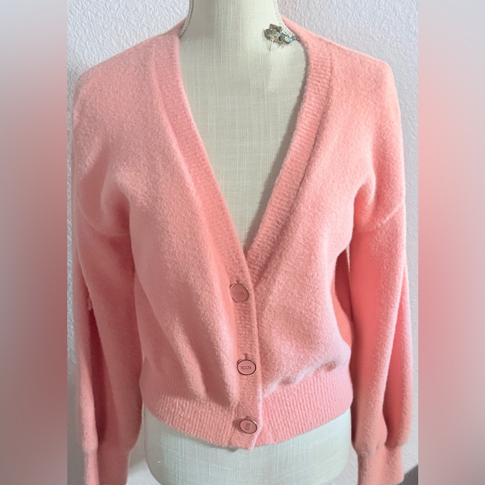 Guess Maddi Cardi Women's Sweater-First Blush Pink